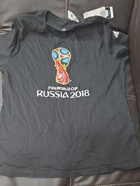 adidas Black Short-Sleeve FIFA World Cup Russia 2018 Graphic Tee
